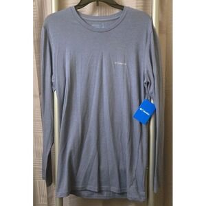 Columbia Sportswear Solid Tri-Blend T-Shirt - Long Sleeve Bluestone‎ Small New